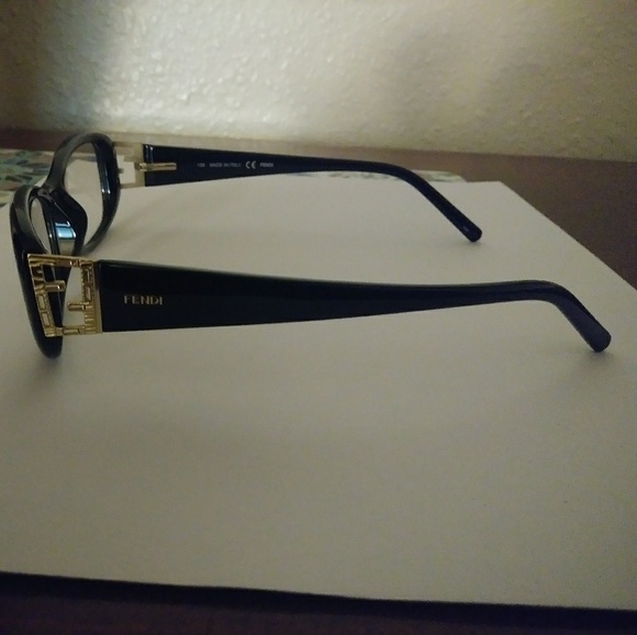 FENDI 💎 ZUCCA Black Baguette Swarovski frames new - Picture 2 of 8